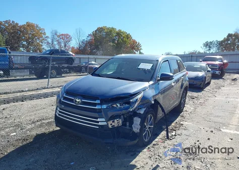 2019 Toyota Highlander Xle z USA, uszkodzony, nr VIN 5TDKZRFH6KS341872